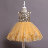 Kid Baby Girl Princess Sequins Sleeveless Flower Wedding Christmas Dresses