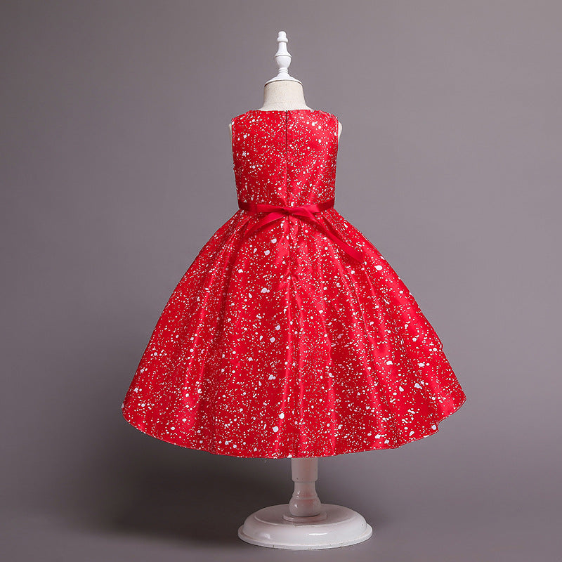 3-10T Girls Kids Flower Elegant Party Christmas Dresses