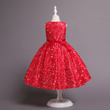 3-10T Girls Kids Flower Elegant Party Christmas Dresses
