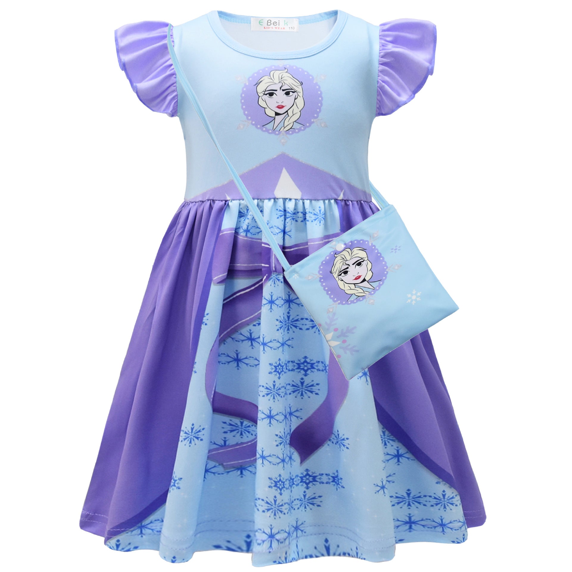 Kid Girl Halloween Plays Costume Party Casual Dress 2 Pcs