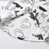 Kid Baby Boy Suit Animal Print Dinosaur Long Sleeve 2 Pcs Sets