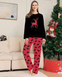 Family Matching Deer Round Neck Long Sleeve Parent-child Christmas Pajamas