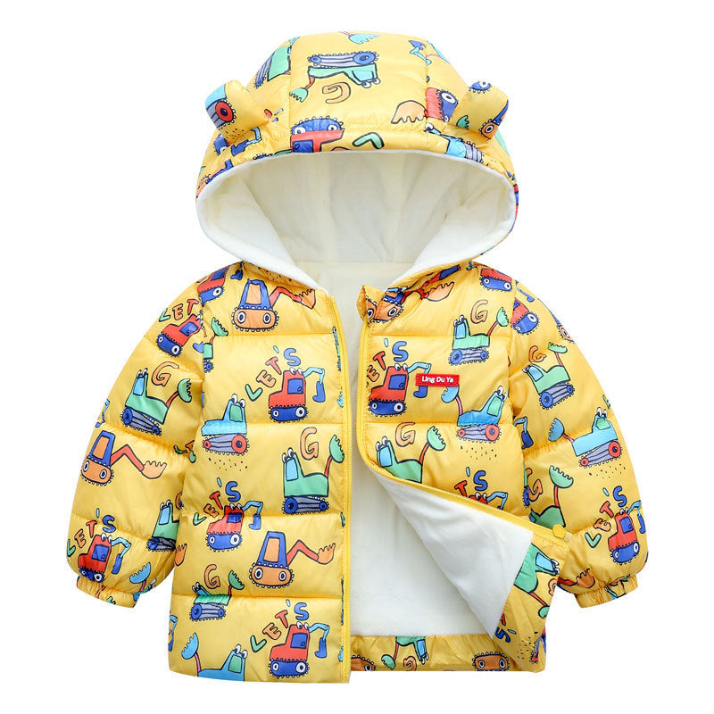 Kid Baby Girl Boy Winter Foreign Thick Cotton-padded Jacket Coats