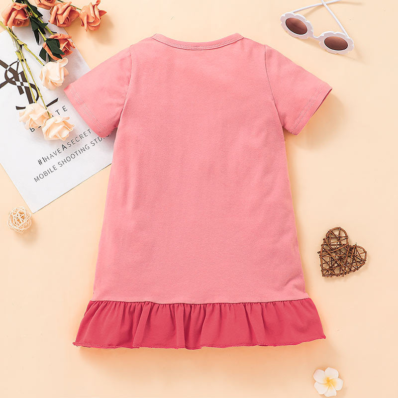 Kid Baby Girl Unicorn Summer Short Sleeve Cartoon T-shirt