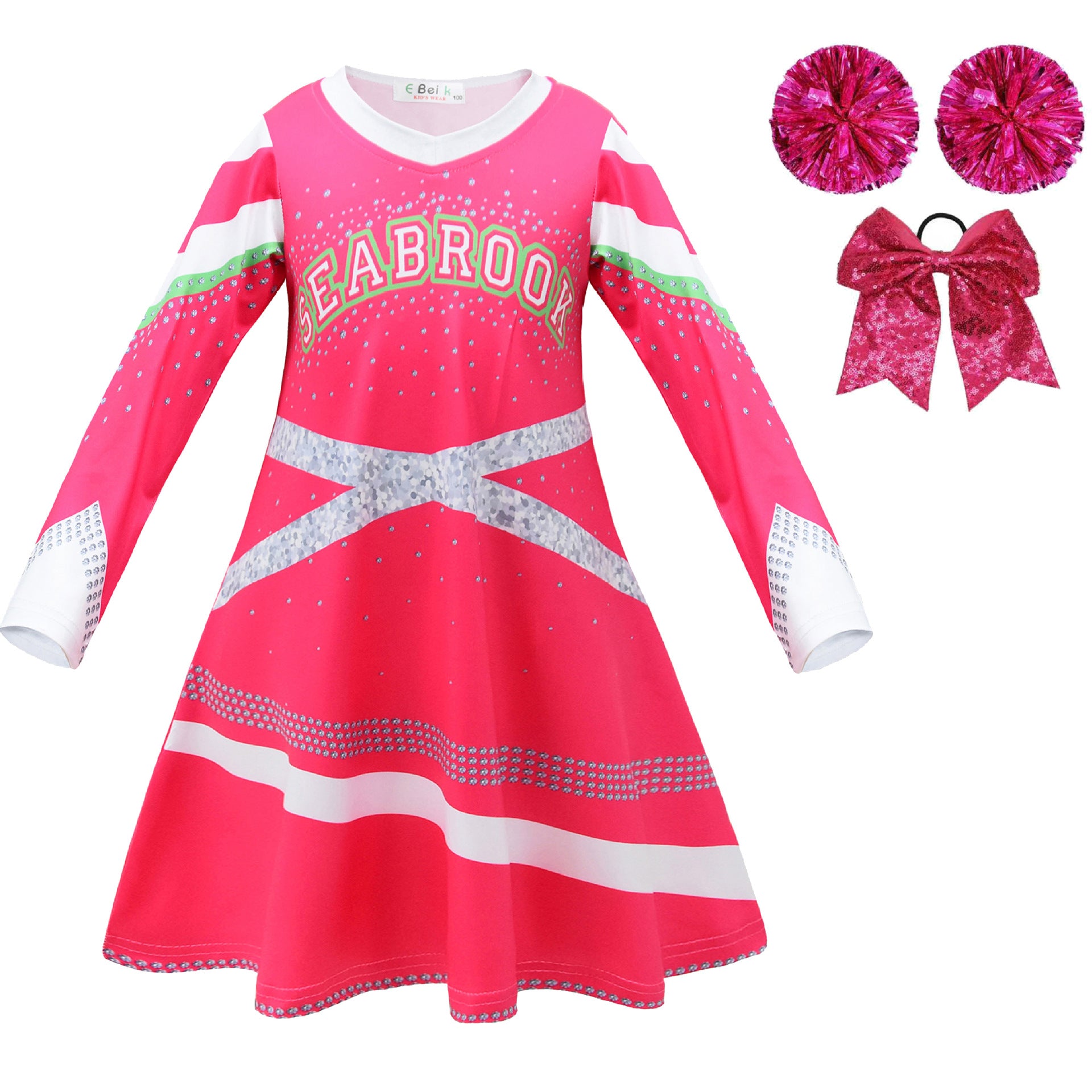 Kid Girl  Halloween Cheerleader Addison Fancy Zombie Cheer Cam Dress