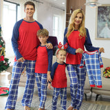 Family Matching Plaid Printed Pajamas Mother Daughter Parent-child Wear