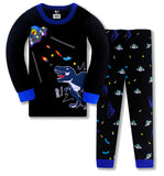 Kid Boy Pajamas Air-conditioned Long Sleeve Thread Cotton 2 Pcs