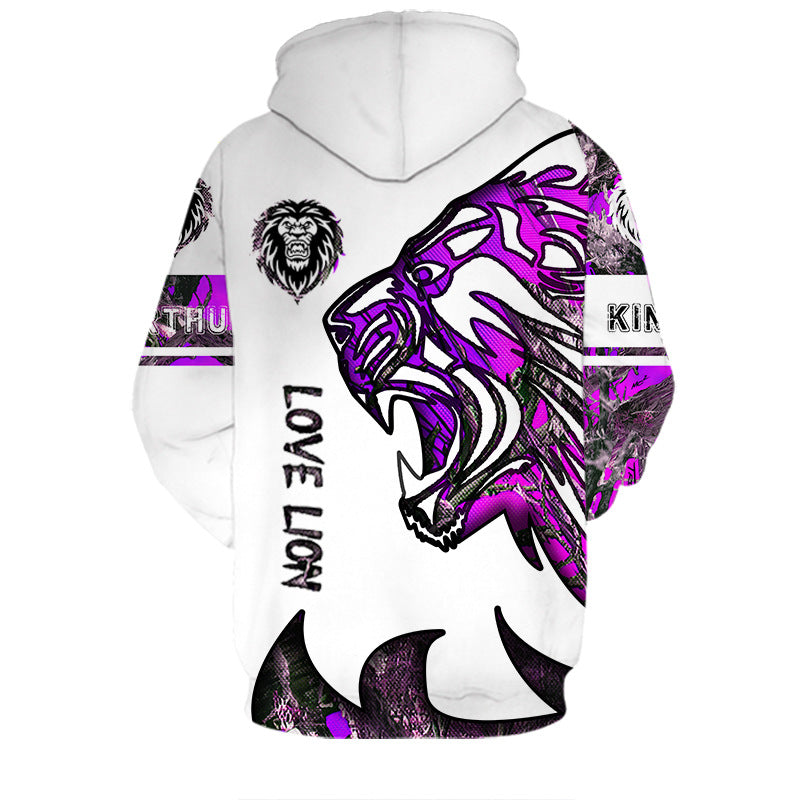 Children Kid 3D Print Animal Lion Hoodie