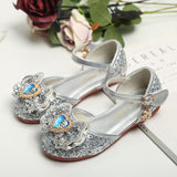 Bow Tie Sequined Leather Shoes for Girls Princess Shoes