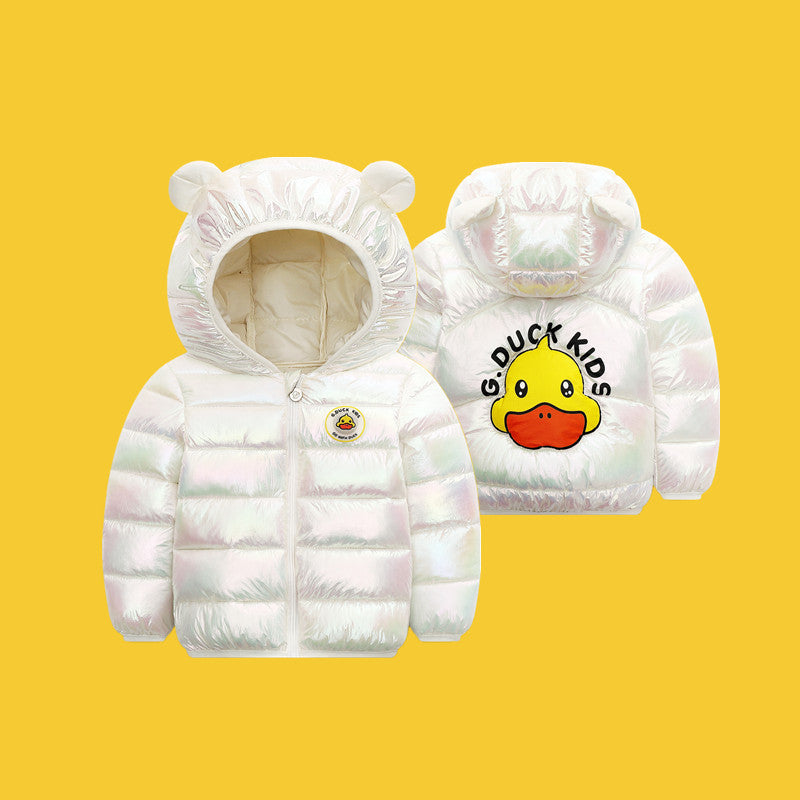 Kid Baby Boy Girl Dazzle Down Cotton Jacket Thick Hooded Coat