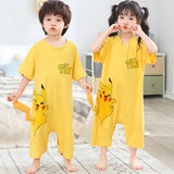Kid Baby Girl Boy One-piece Short Sleeve Pure Cotton Ultraman Loose Pajamas