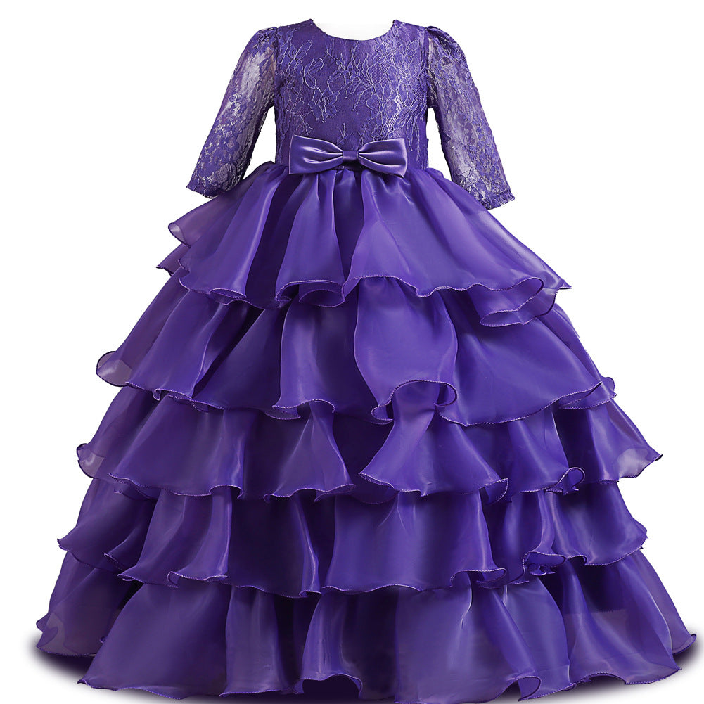 Kid Girl Princess Poncho Christmas Dresses