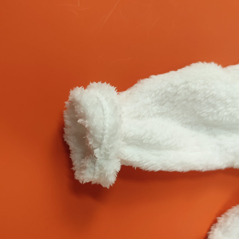 Baby Kid Boys Girls Long Sleeve Velvet Hood Spring 2 Pcs Sets