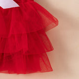Little Baby Girl Valentine's Day Letter Long Sleeve 3 Pcs Sets