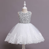 Kid Baby Girl Princess Sequins Sleeveless Flower Wedding Christmas Dresses