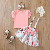 Summer Baby Rabbit Suspender Easter Set 3 Pcs