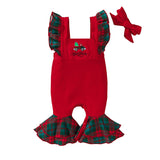 Baby Girl Sleeveless Jumpsuit Christmas Long Legs Pants