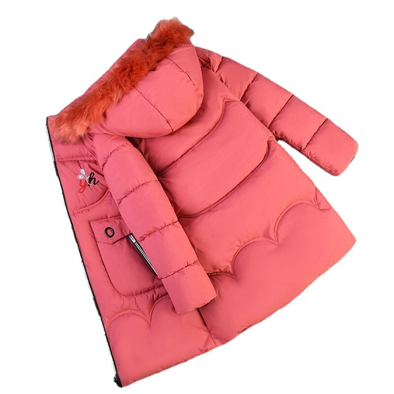 Kid Boy Cartoon Long Thickened Down Cotton Winter Coats