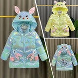 Kid Baby Girl Winter Cartoon Bright Skin Velvet Warm Down Padded Coats