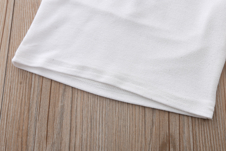 Summer Kid Baby Girls Love Short Sleeve Polka Dot 2 Pcs Sets