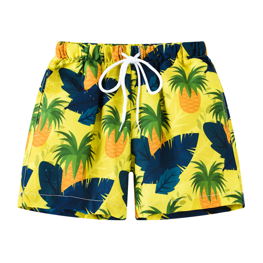 Summer Kids Boy Swimwear Fashion Striped Print Holiday Swimsuit