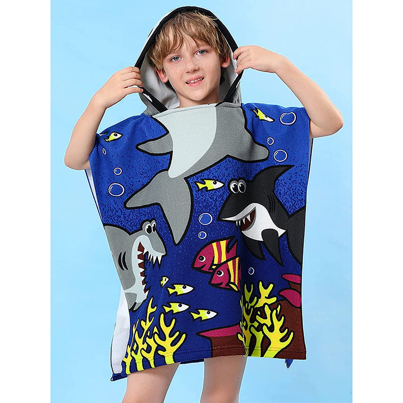 Kid Baby Bath Towel Microfiber Cotton Hooded Beach Soft Poncho Pajamas