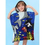 Kid Baby Bath Towel Microfiber Cotton Hooded Beach Soft Poncho Pajamas