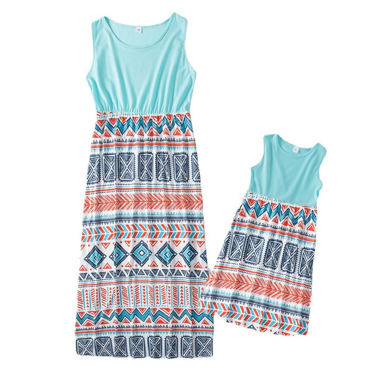 Family Matching Mother- Daughter Floral Print Dresses
