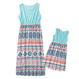 Family Matching Mother- Daughter Floral Print Dresses