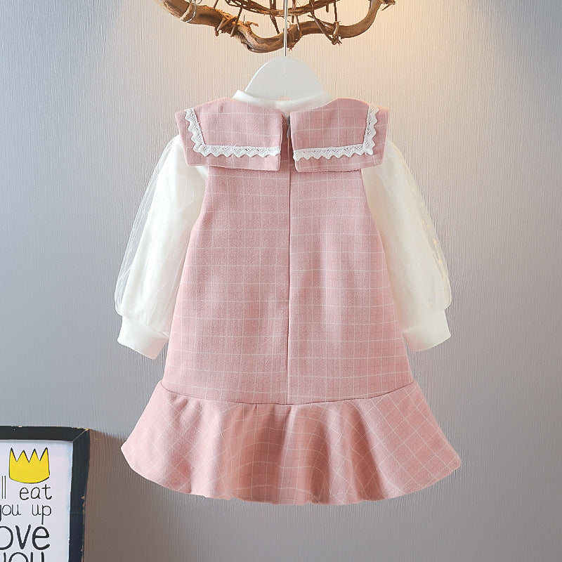 Kid Baby Girls Fragrant Style Long Sleeve Dresses Sets 2 Pcs