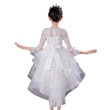 Kid Girl Princess Spring Autumn Mesh Sleeve Fluffy Mesh Dresses