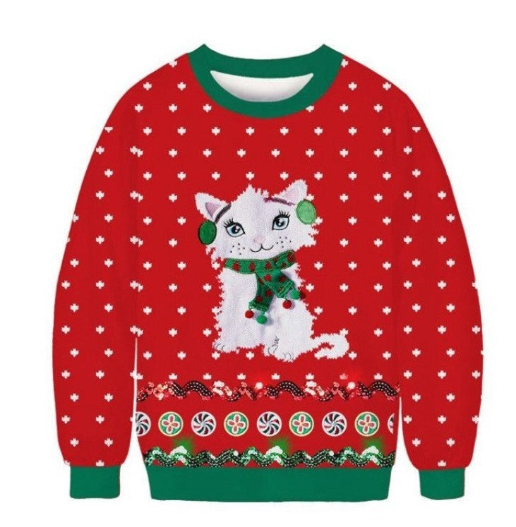 Kid 3D Printed Round Neck Christmas Fashion Hoodie