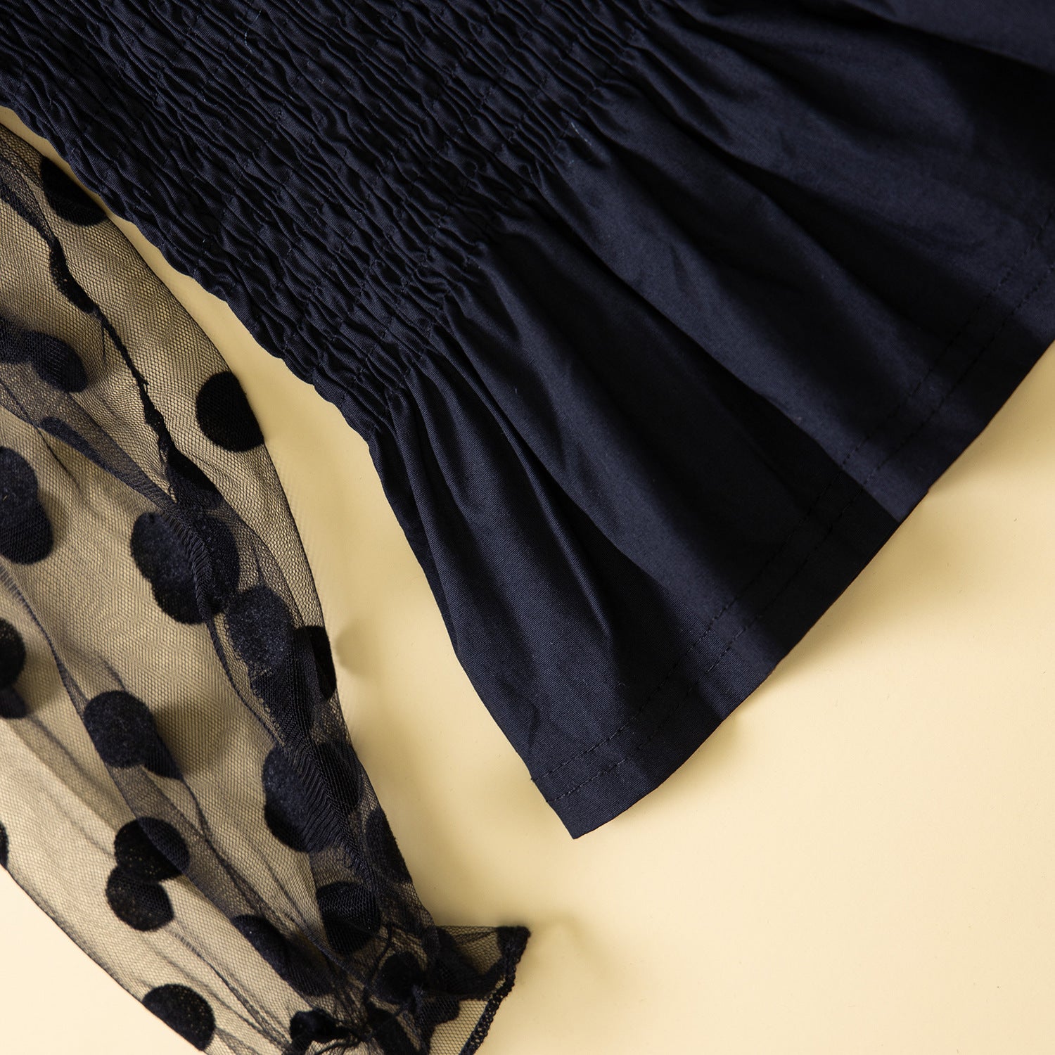 Kids Baby Girls Dot Long Lantern Sleeve Pleated Leopard Set 2 Pcs