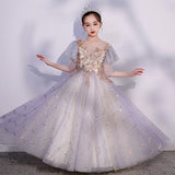 Kid Girl Host Flower Wedding Birthday Princess Dresses