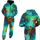 Family Matching Star Digital Print Fashion Zipper Long Sleeve Pajamas