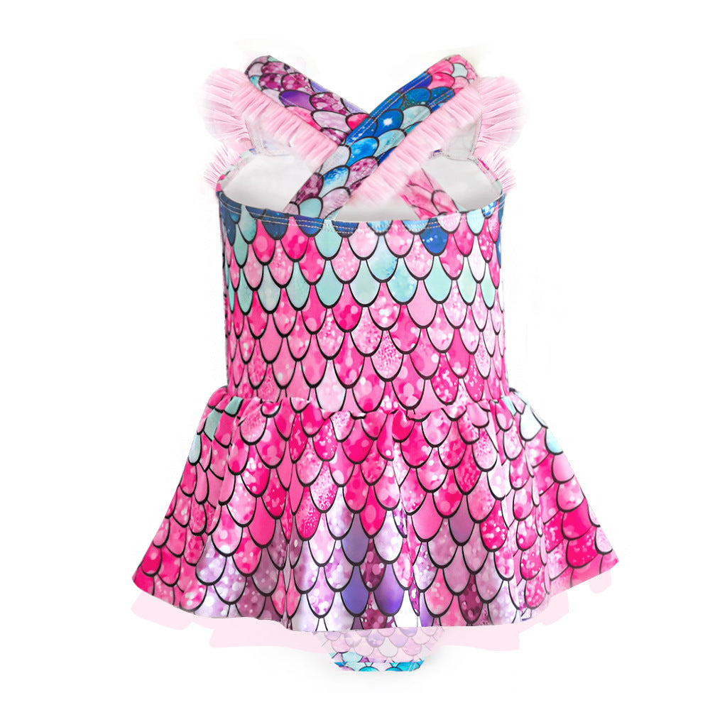 Kid Baby Girls Swimsuit One-piece Princess Mermaid Swimwear