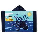 Baby Bathrobe Cartoon Bath Towel Robe Hooded Cloak Beach Towel Pajamas