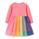 Kid Baby Girl Autumn Yarn Unicorn Long Sleeve Round Neck Dresses