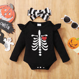 0-18M Baby Girls Halloween Autumn Long-sleeved 2 Pcs Sets