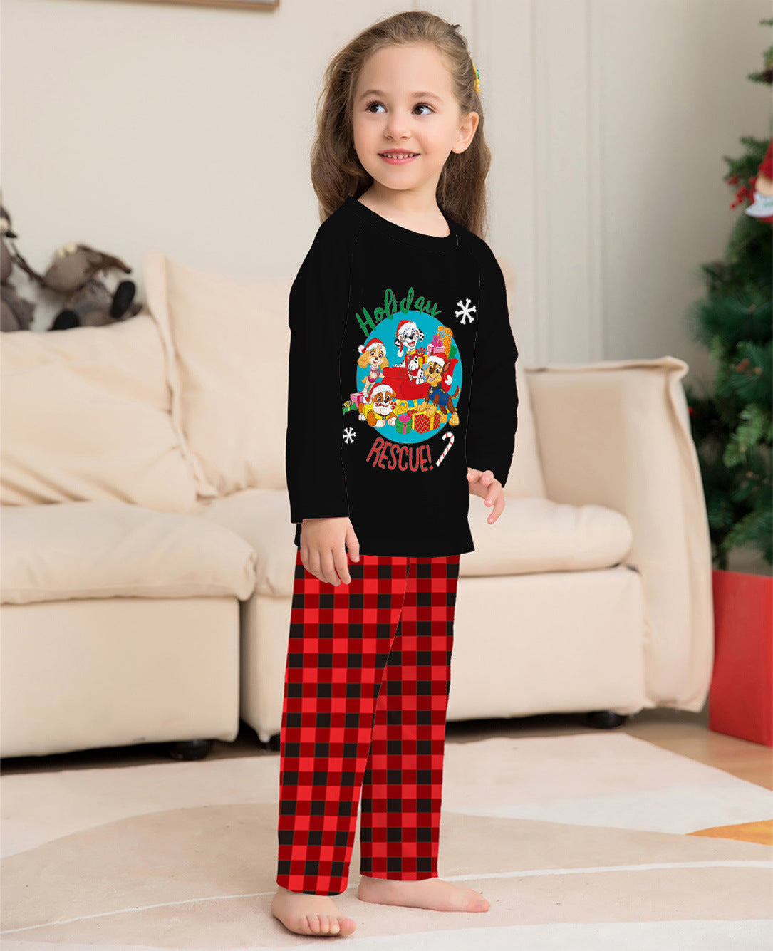 Family Matching Loungewear Parent-child Christmas Plaid Pajamas
