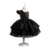 Kid Baby Girl Birthday Princess Catwalk Tutu Sequined Piano Dresses
