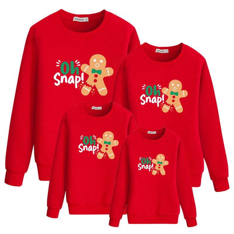 Family Matching Autumn Winter Cute Cartoon Shirts