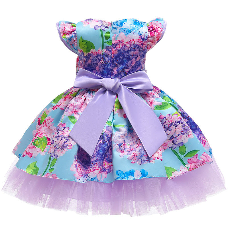 Kid Baby Girl Embroidery Ball Christmas Performance Gauze Dresses