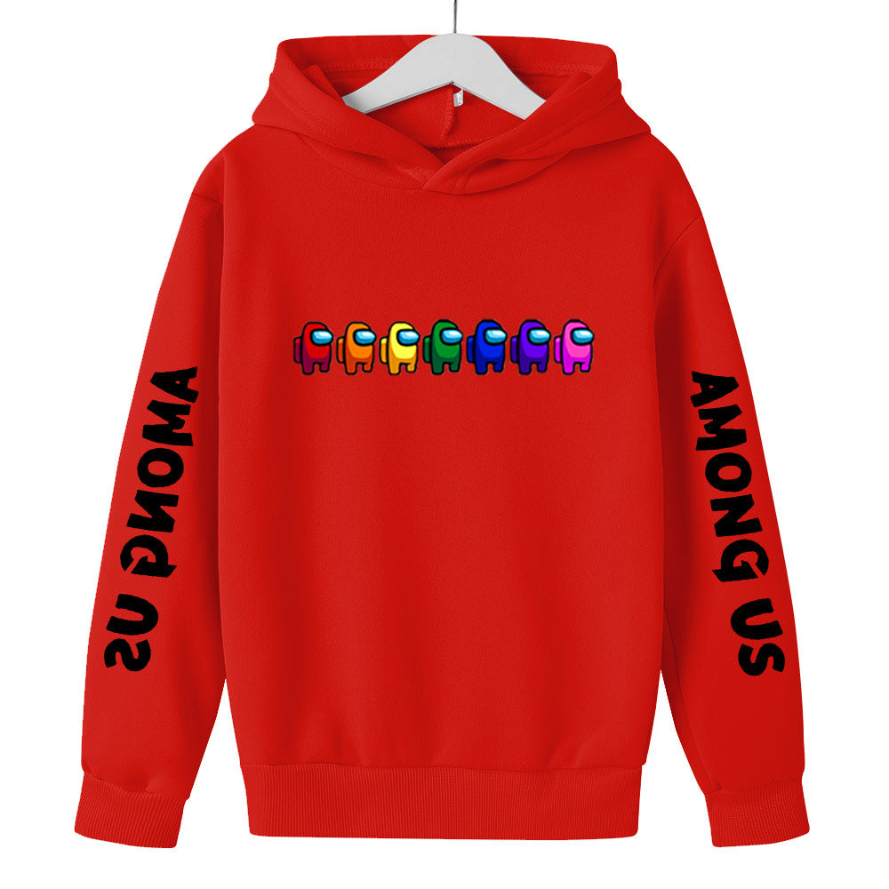 Kids Girl Boy Among US Peripheral Printed Hoodie