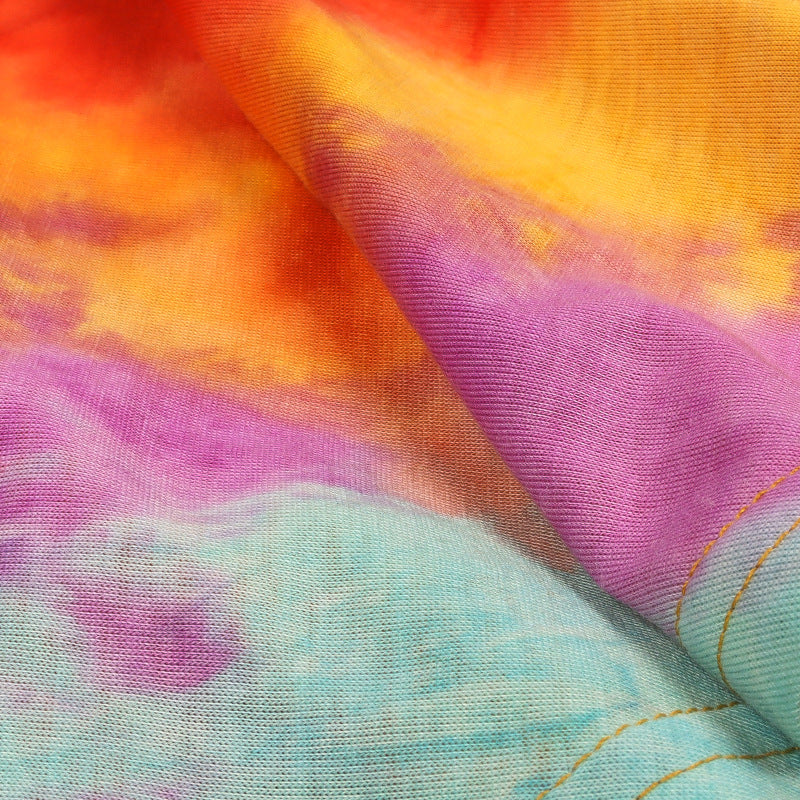 Family Matching Mother-daughter Tie Dye Holiday Beach Dresses