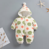 Baby Boy Girl Clamped Cotton Onesie Plus Velvet Thickened Rompers