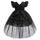 Kid Girls Princess Sequined Christmas Show Dress