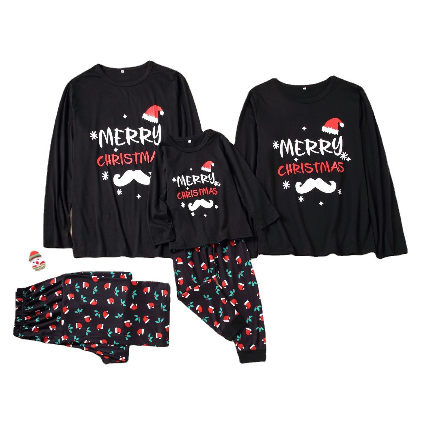 Family Matching Christmas Printed Christmas Letter Parent-child Pajamas