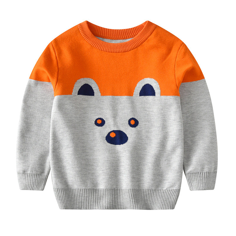 Kid Baby Girl Knit Pullover Autumn Christmas Jacquard Sweater