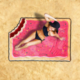 Kid Adults Bikini Beach Donut Cover Up Pareos Beach Sarongs Mats Swimsuits Pajamas